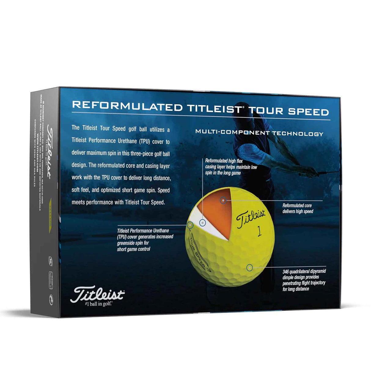 Titleist Tour Speed Dozen Golf Balls - Yellow