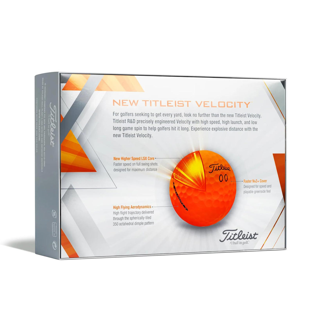 Titleist Velocity Dozen Golf Balls - Orange