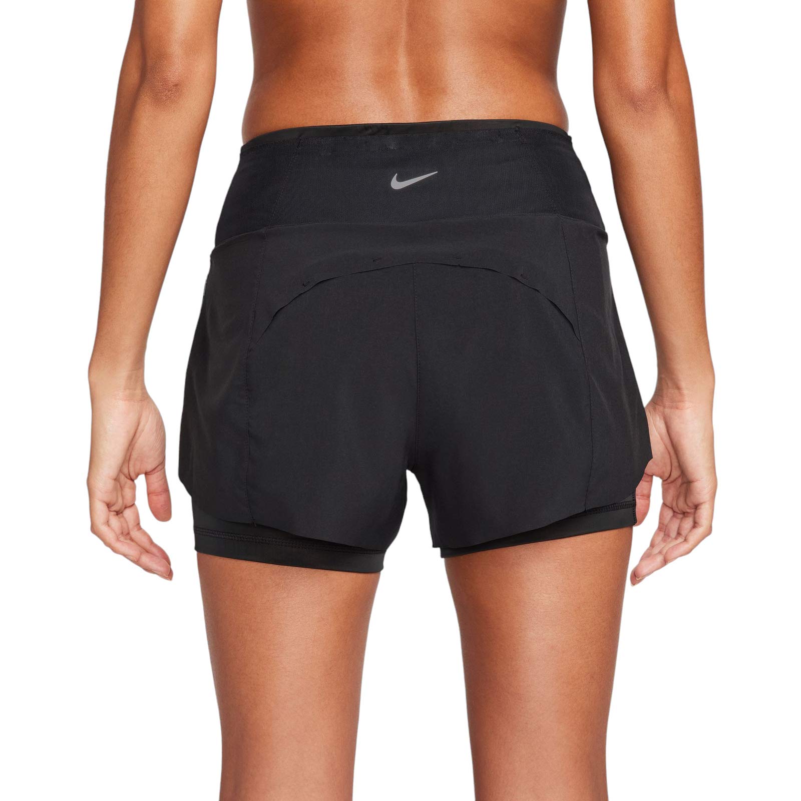 Nike Dri FIT Swift Womens Mid Rise 3 2 in 1 Running Shorts with Pocket