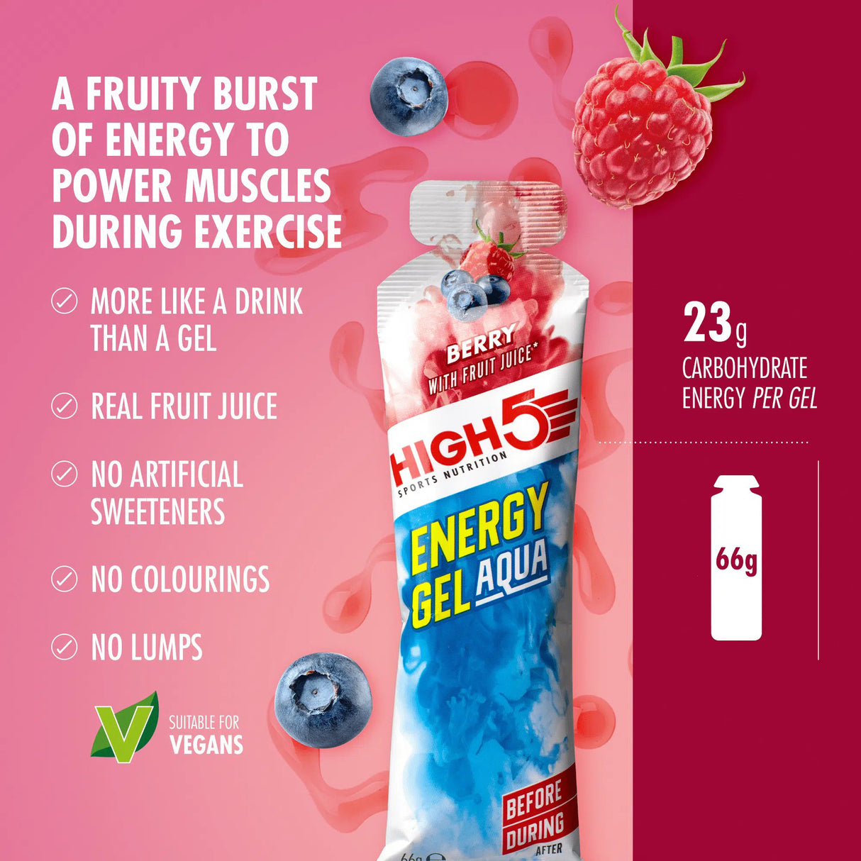 High 5 Nutrition Aqua Energy Gel Berry