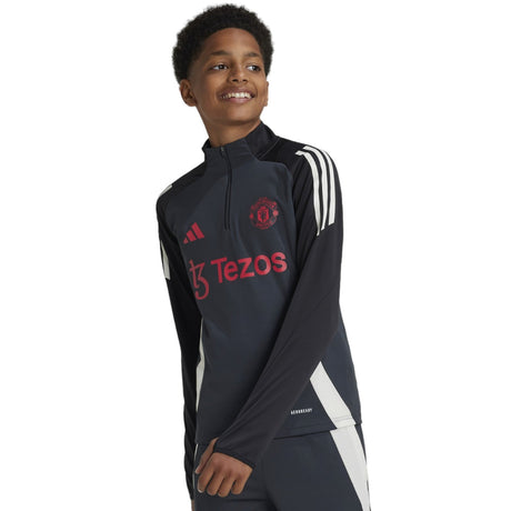 adidas Manchester United 2024/25 Kids Quarter Zip Long Sleeved Training Top