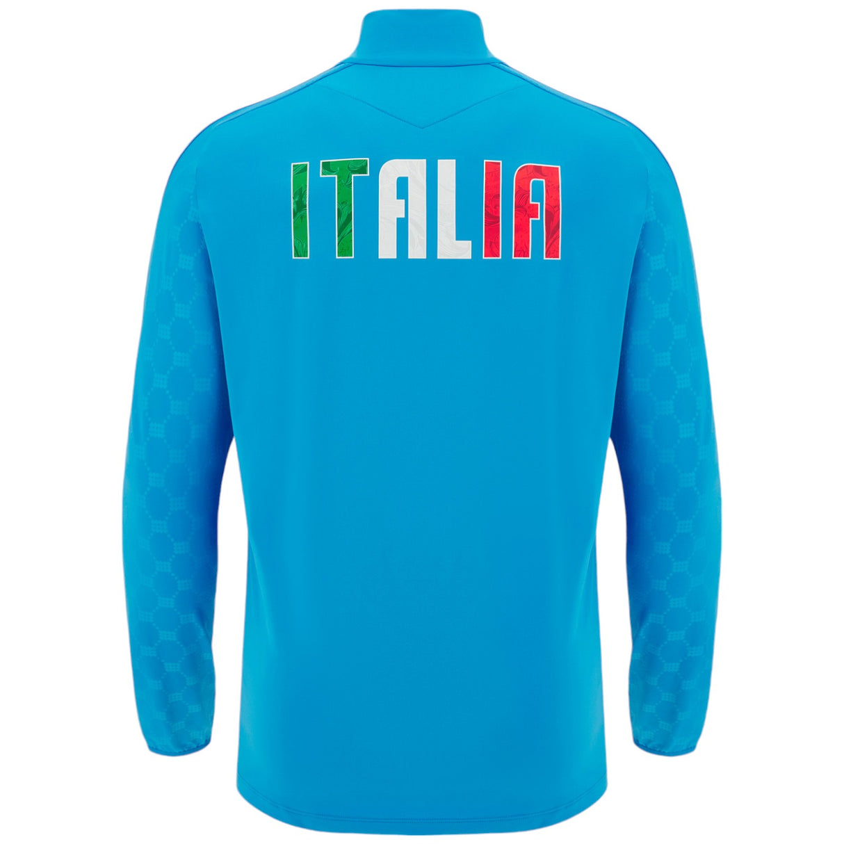 Macron Italy 2024/25 Kids Long Sleeved Rugby 1/4 Zip Training Top