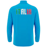 Macron Italy 2024/25 Kids Long Sleeved Rugby 1/4 Zip Training Top