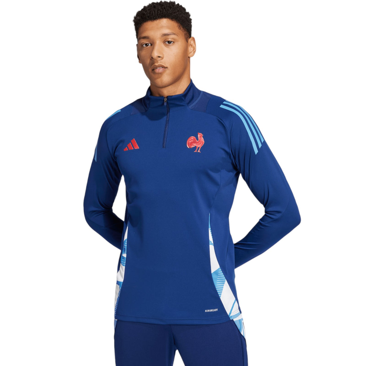 adidas France 2024/25 Long Sleeved 1/4 Zip Training Top