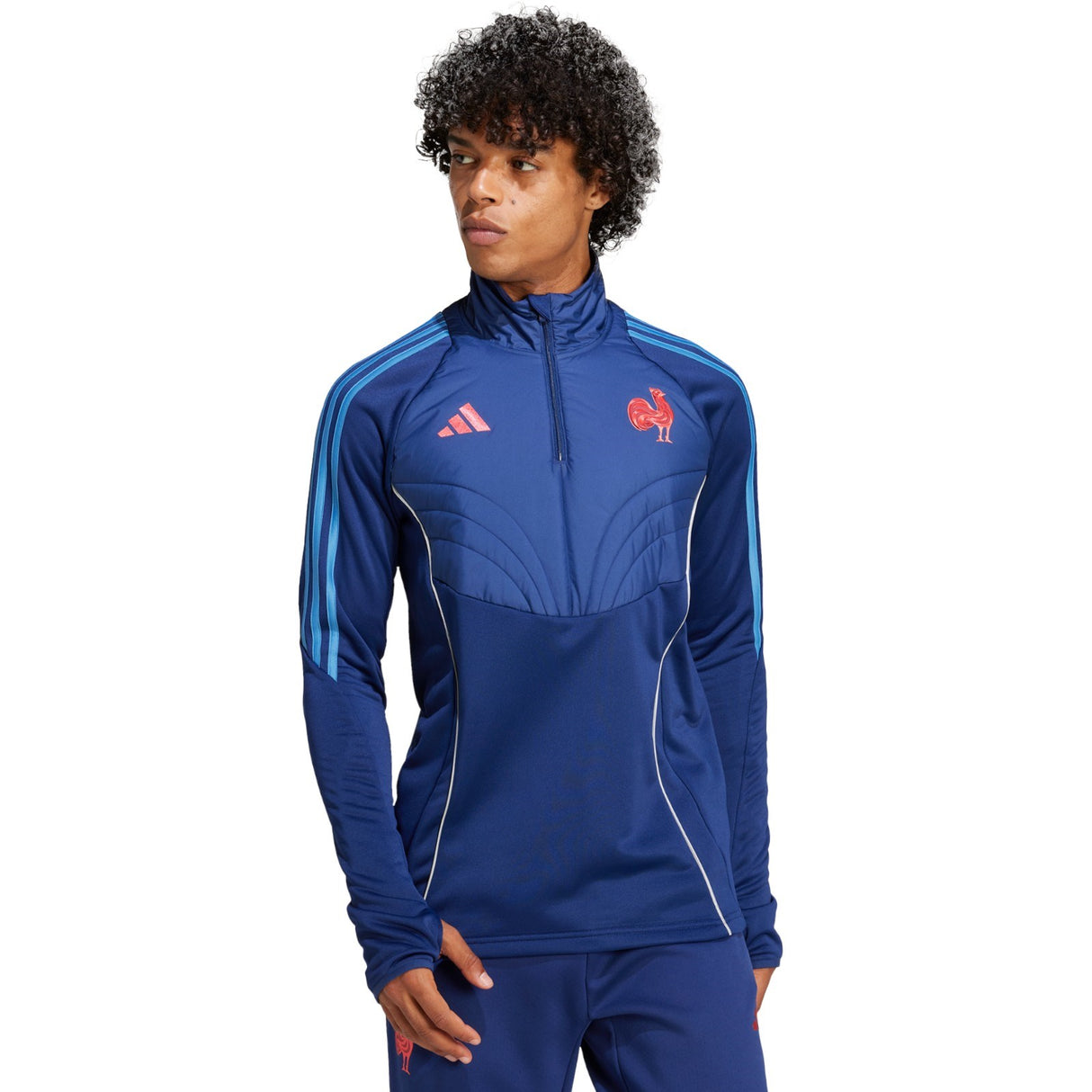 adidas France 2024/25 Long Sleeved 1/4 Zip Training Top