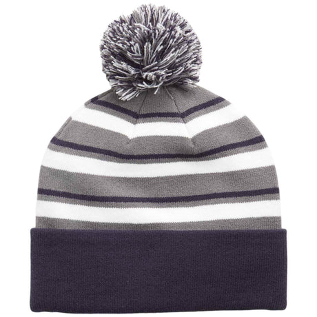 Puma WRMLBL Striped Pom Beanie Hat