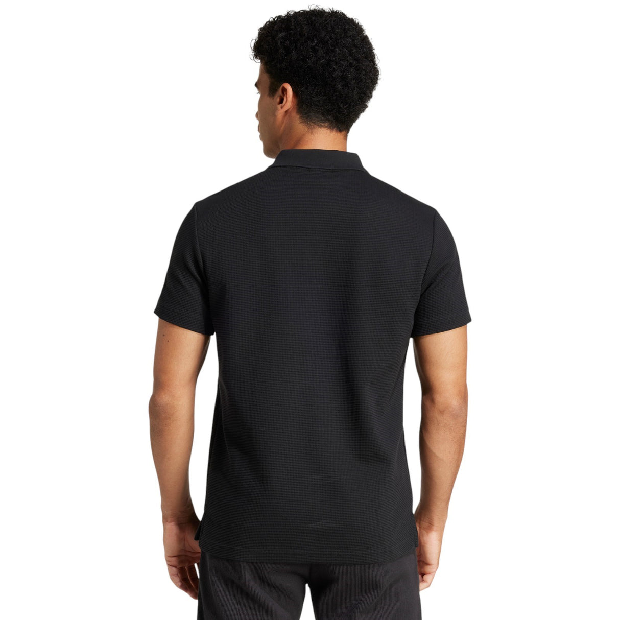 adidas All Blacks Rugby Essentials Half-Zip Waffle Polo Shirt