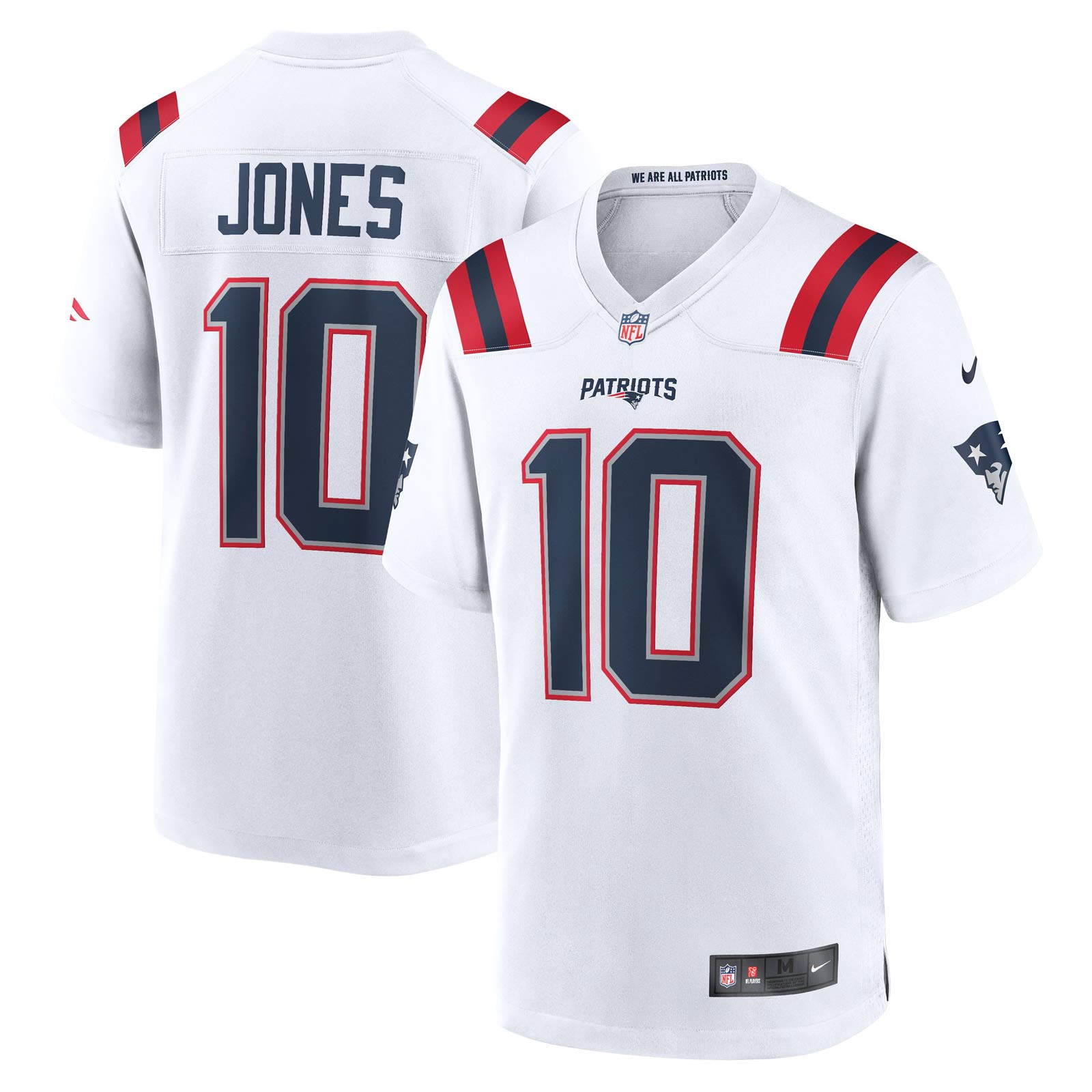 Nike New England Patriots Jones 10 Road Game Jersey