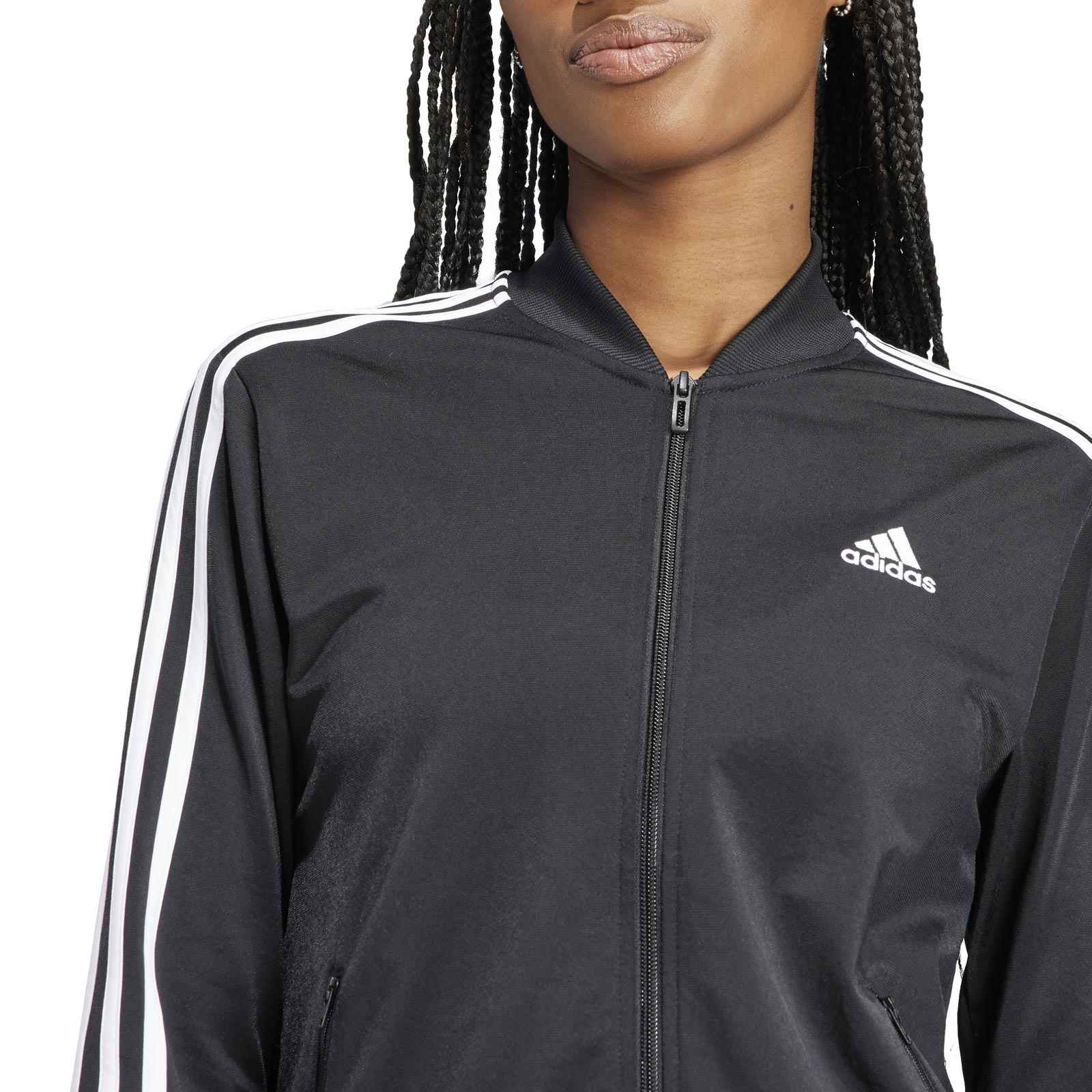 Adidas 3 stripe track jacket ladies sale