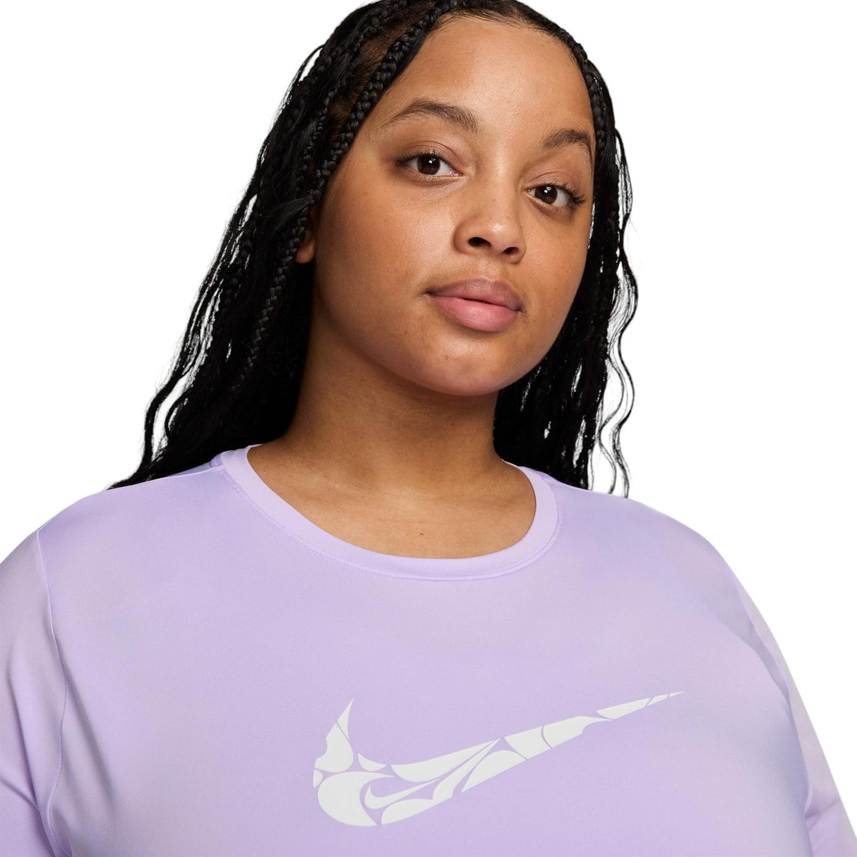 Nike One Swoosh Womens Dri-FIT Short-Sleeve Running Top (Plus Sized)