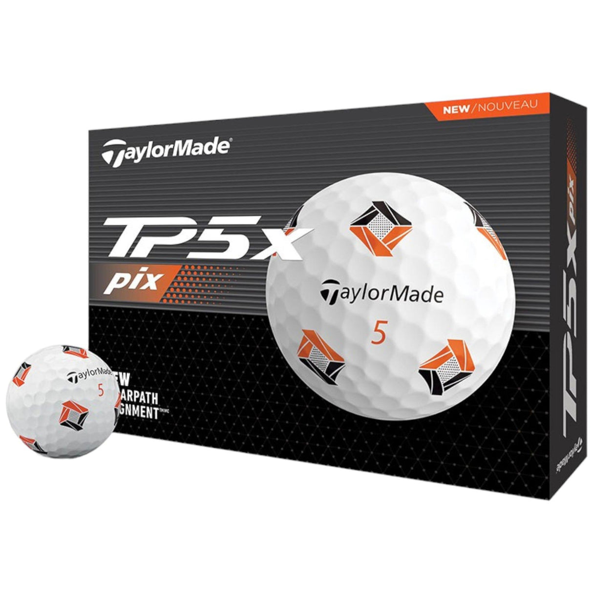 Taylormade TP5X Pix 3.0 23 Golf Ball Wht