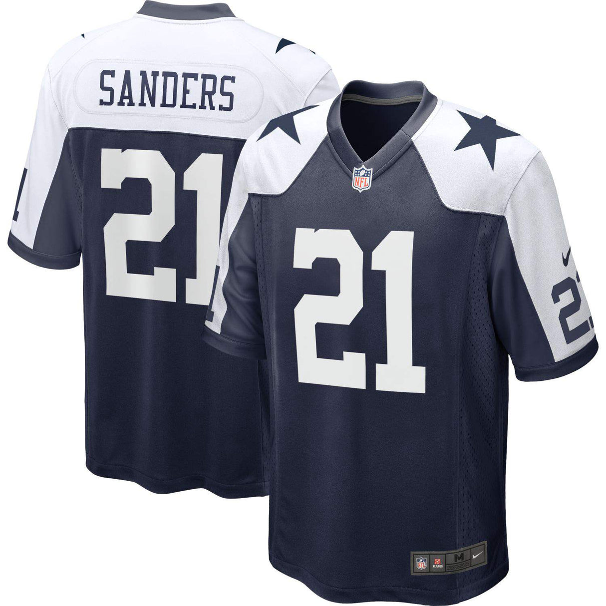 Nike NFL Cowboys Sanders 21 Home Game Jersey