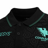 Macron Connacht Rugby 2024/25 Short Sleeved Mens Travel Polo Shirt