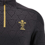 Macron Wales 2024/25 Long Sleeved 1/4 Zip Rugby Training Top