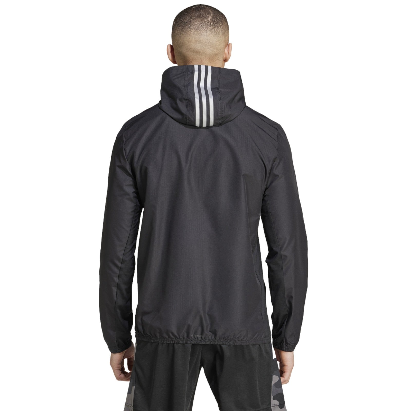 adidas Gym 3 Stripes Full Zip Mens Windbreaker