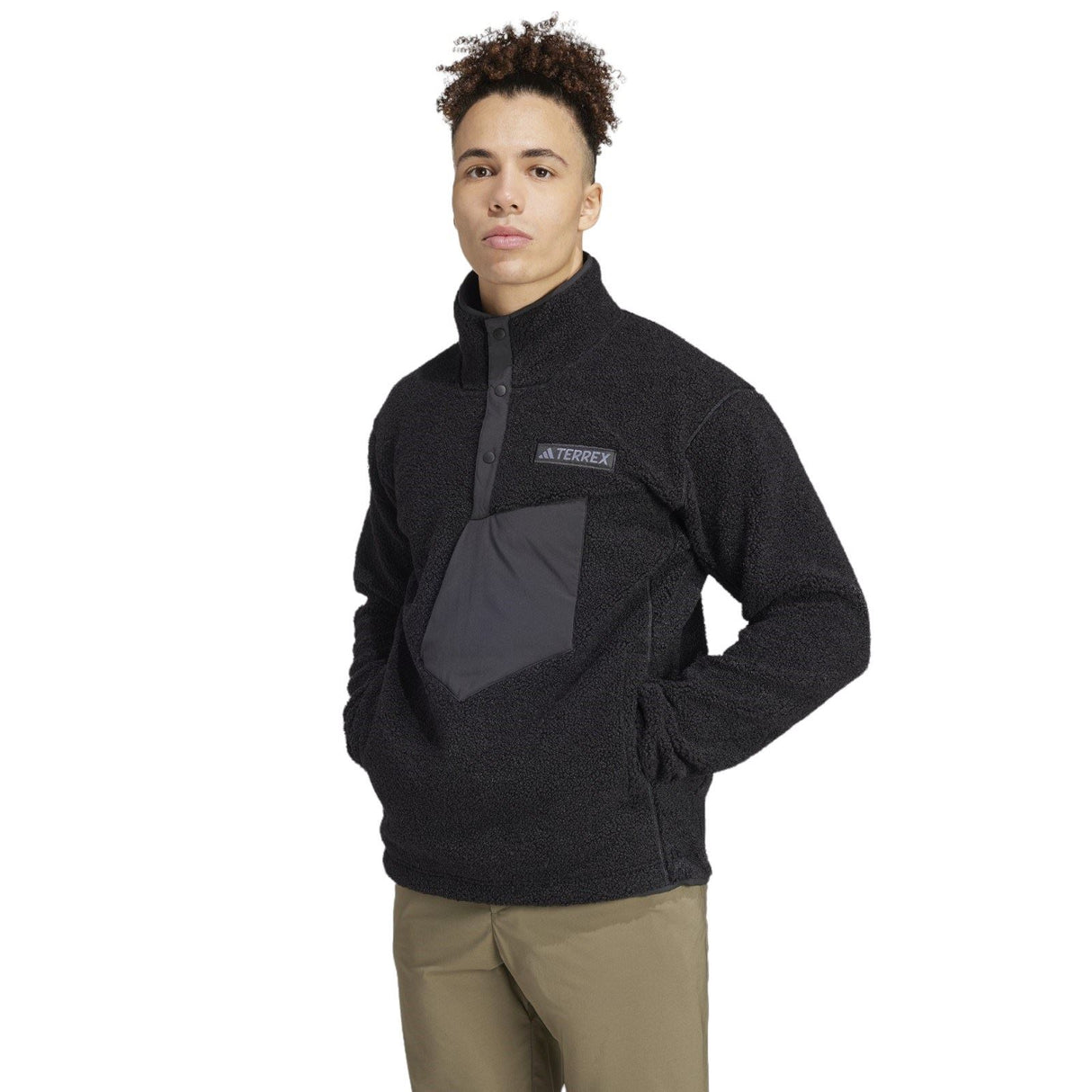 adidas Terrex Xploric High Pile Fleece Mens Pullover Jacket 