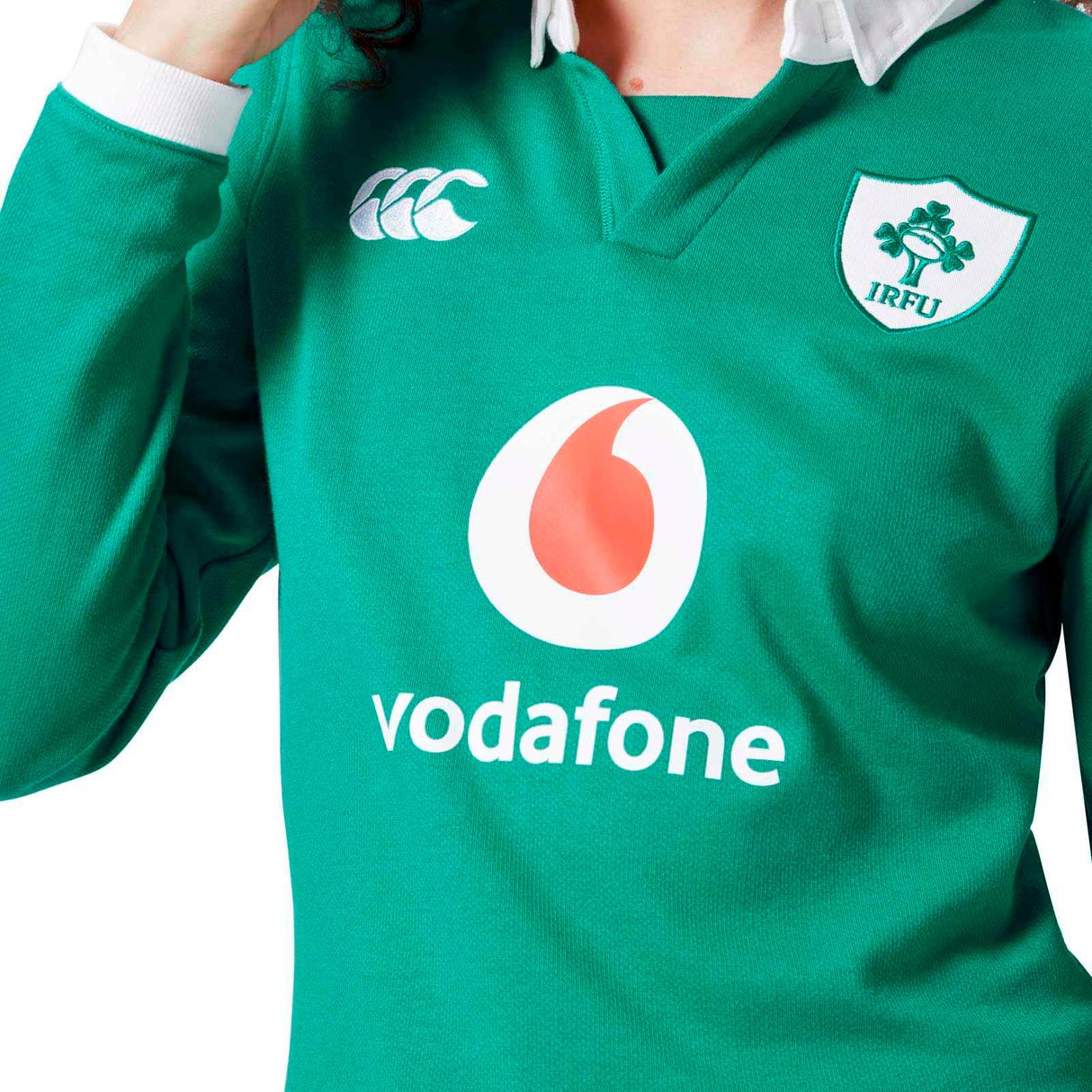 Canterbury IRFU Rugby Ireland 2024/25 Womens Long Sleeved Home Classic Jersey