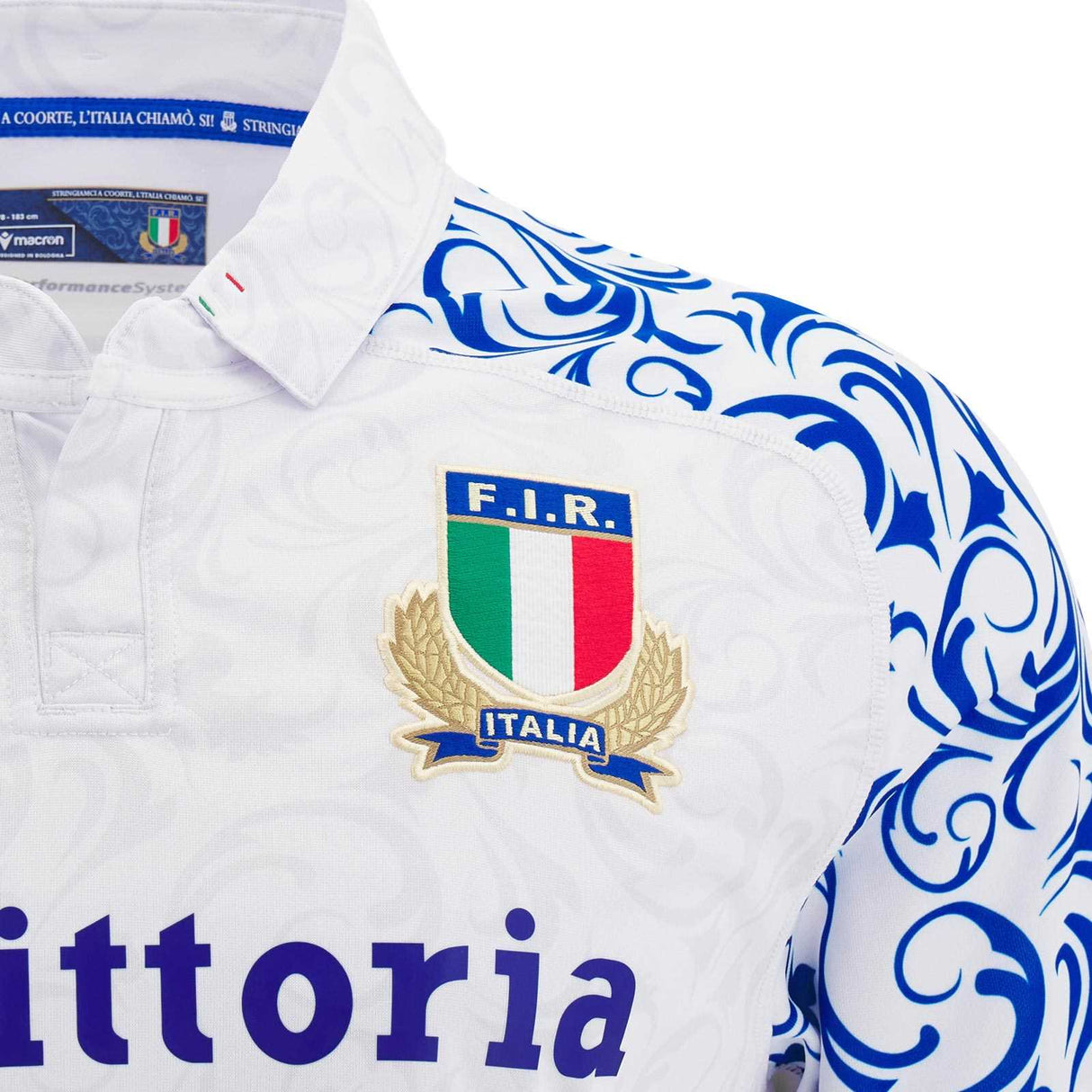 Macron Italy 2024/25 Short Sleeved Away Replica Rugby Jersey