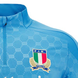 Macron Italy 2024/25 Long Sleeved 1/4 Zip Rugby Training Top