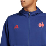 adidas France 2024/25 Full-Zip Rugby Travel Hoodie