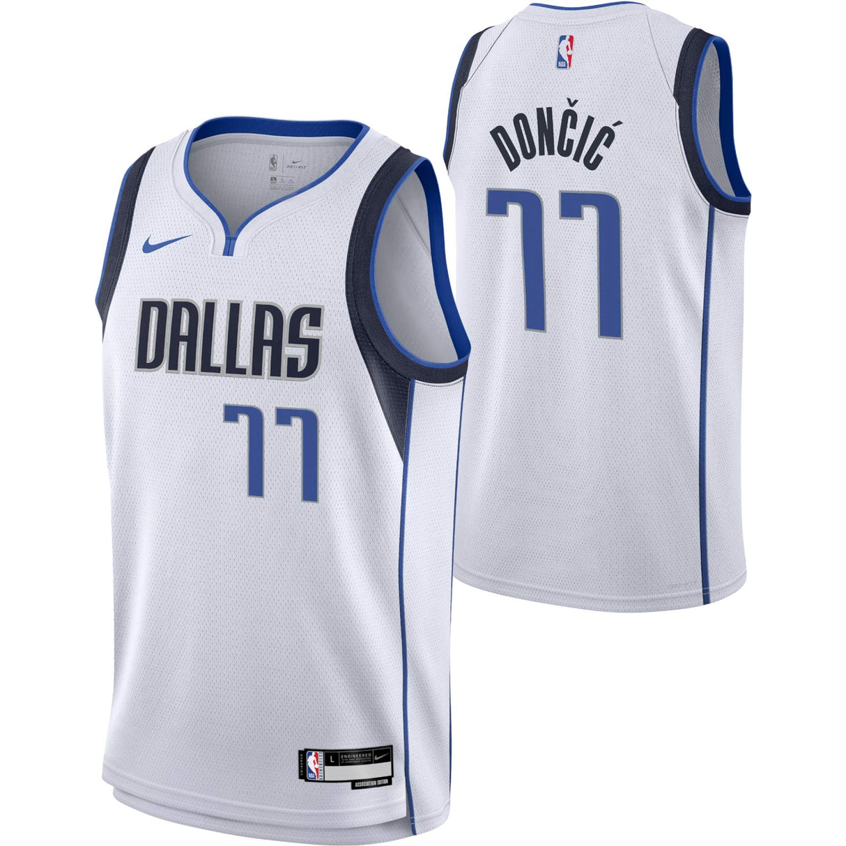 Nike Mavericks Doncic 77 Association Kids Jersey