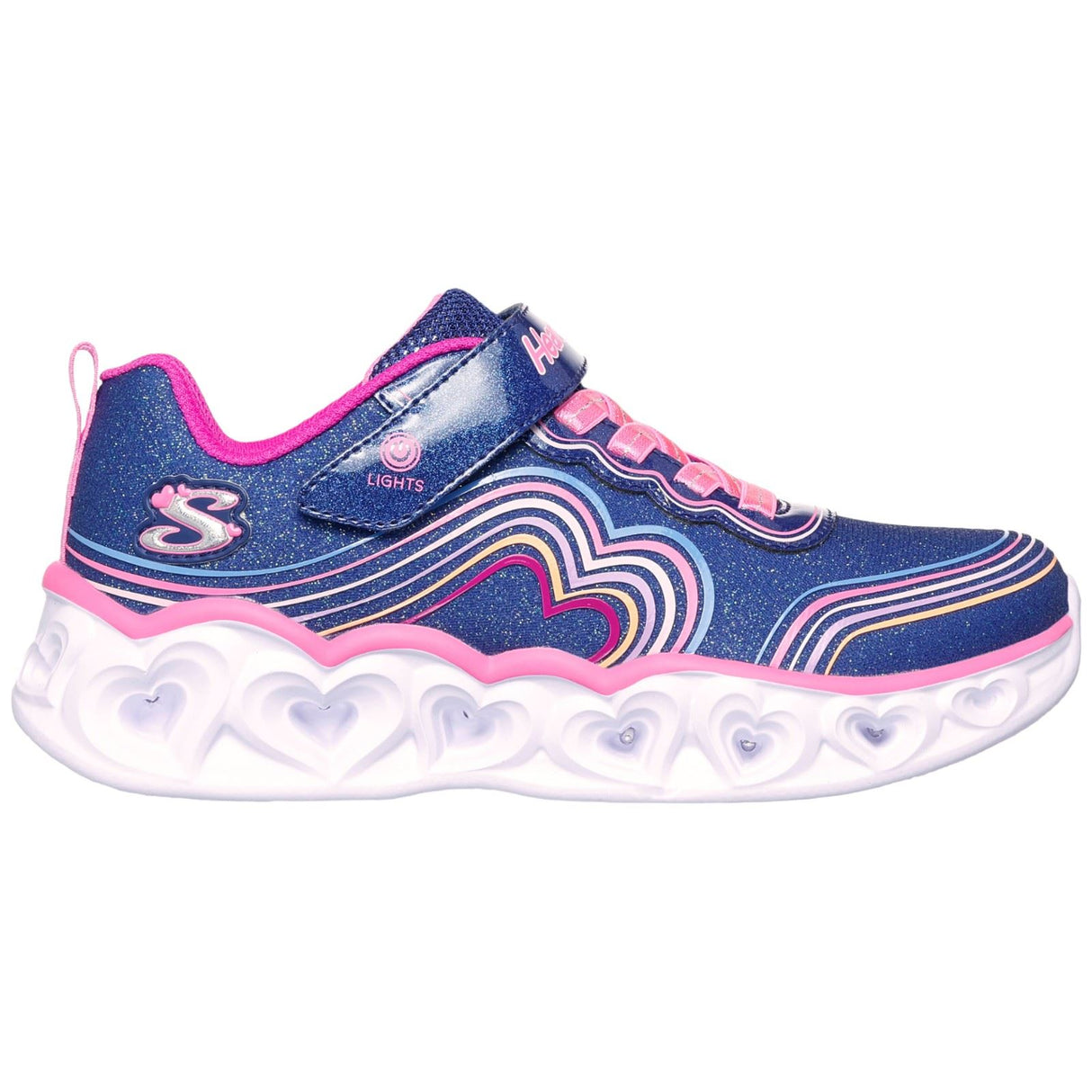 Skechers Retro Heart Lights Girls Shoe