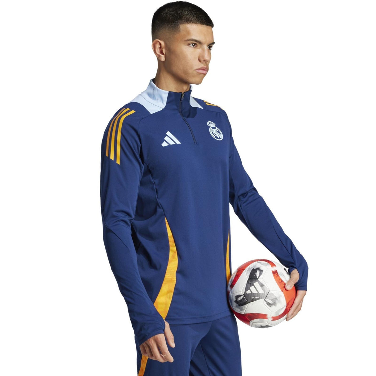 adidas Real Madrid Tiro 2024/25 Mens Quarter-Zip Training Top