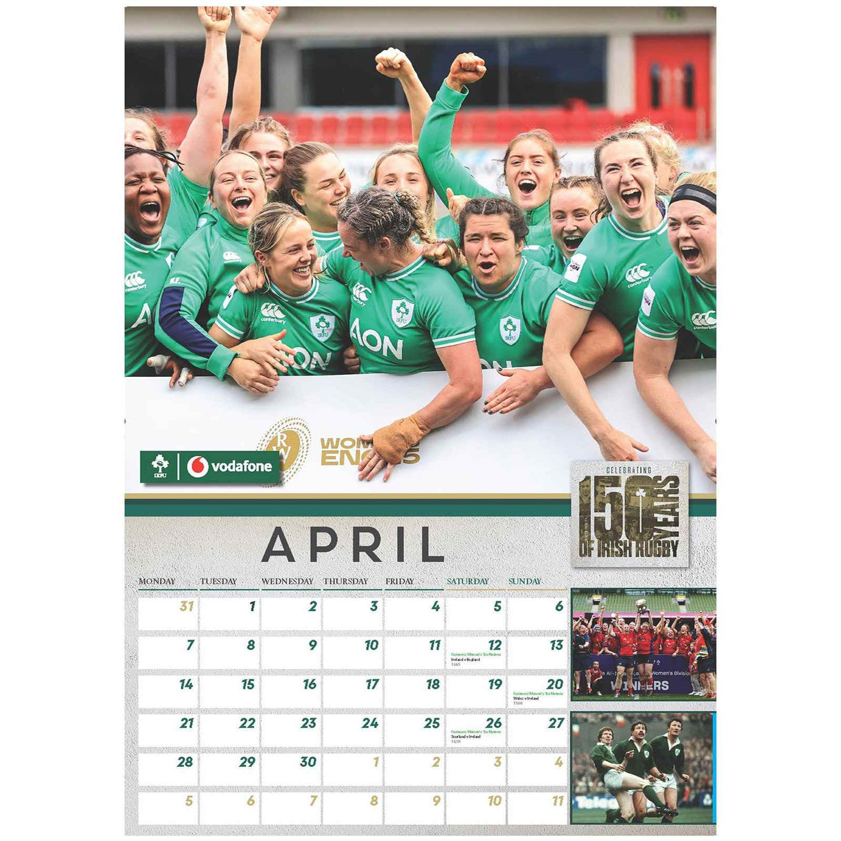 DBA IRFU Ireland Rugby 2025 A3 Calendar