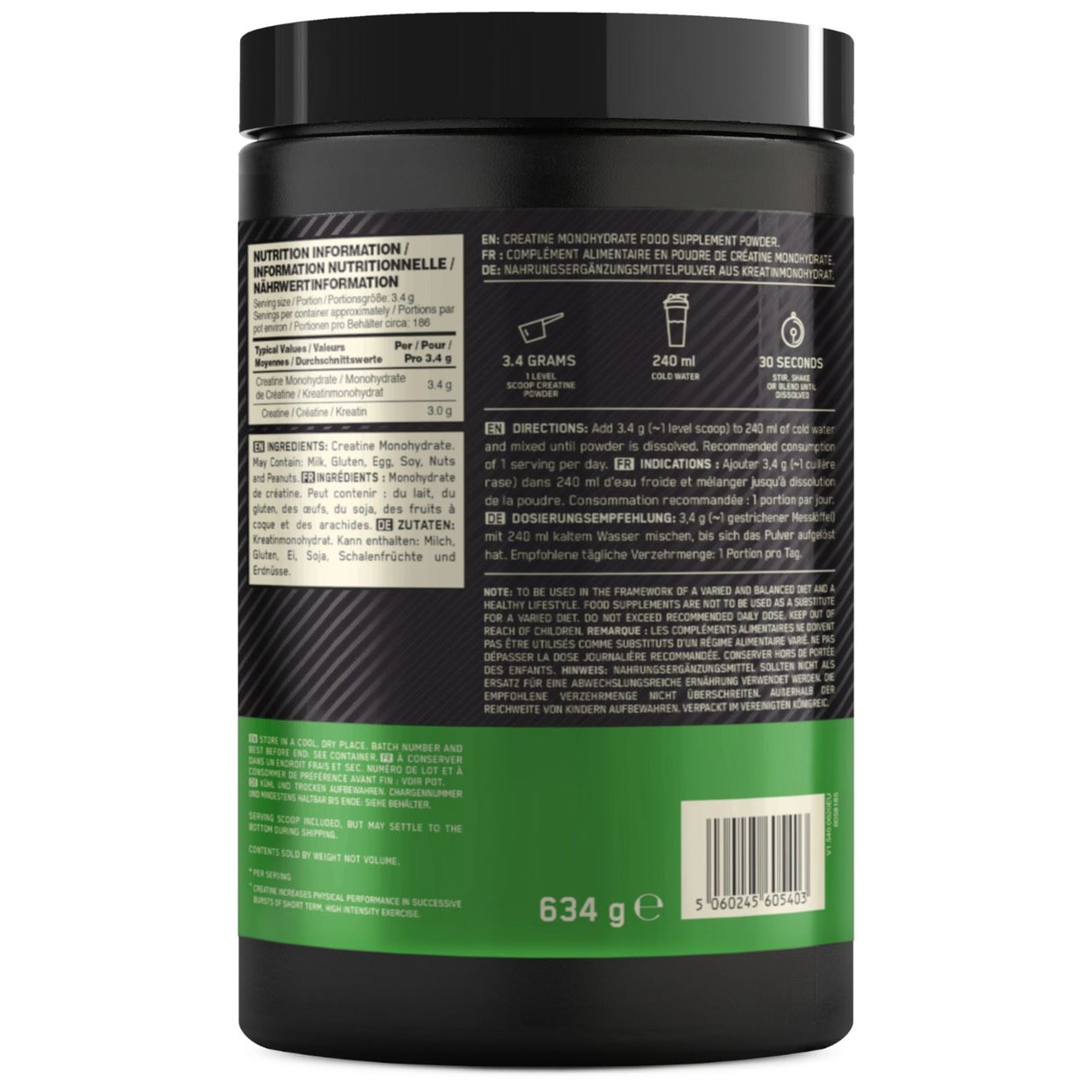 Optimum Nutrition Micronised Creatine Powder - 634g