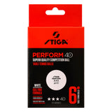 Stiga Perform 3-Star Table Tennis Ball, 6-pack