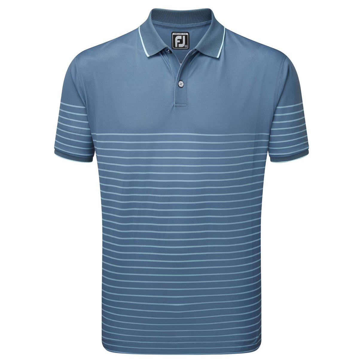 Footjoy Pique Stripe Polo Blue