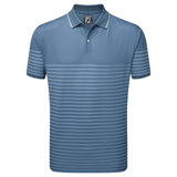 Footjoy Pique Stripe Polo Blue