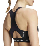 adidas Powerimpact Training Medium-Support Techfit High-Neck Zip Womens Bra