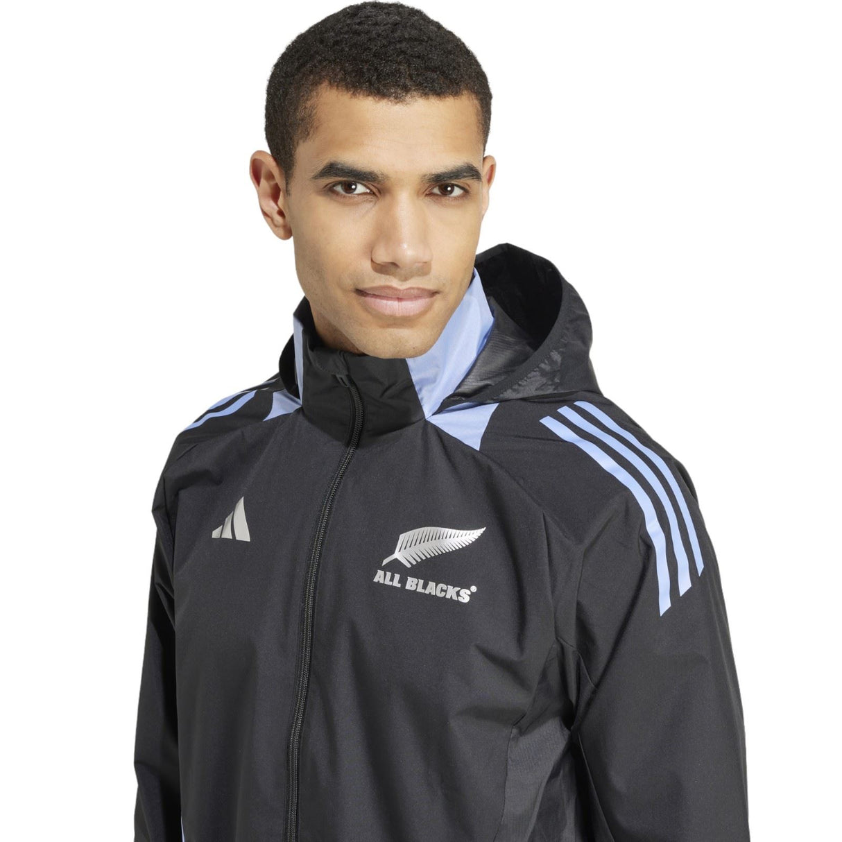 adidas All Blacks All Weather Zip-Up Hooded Jacket