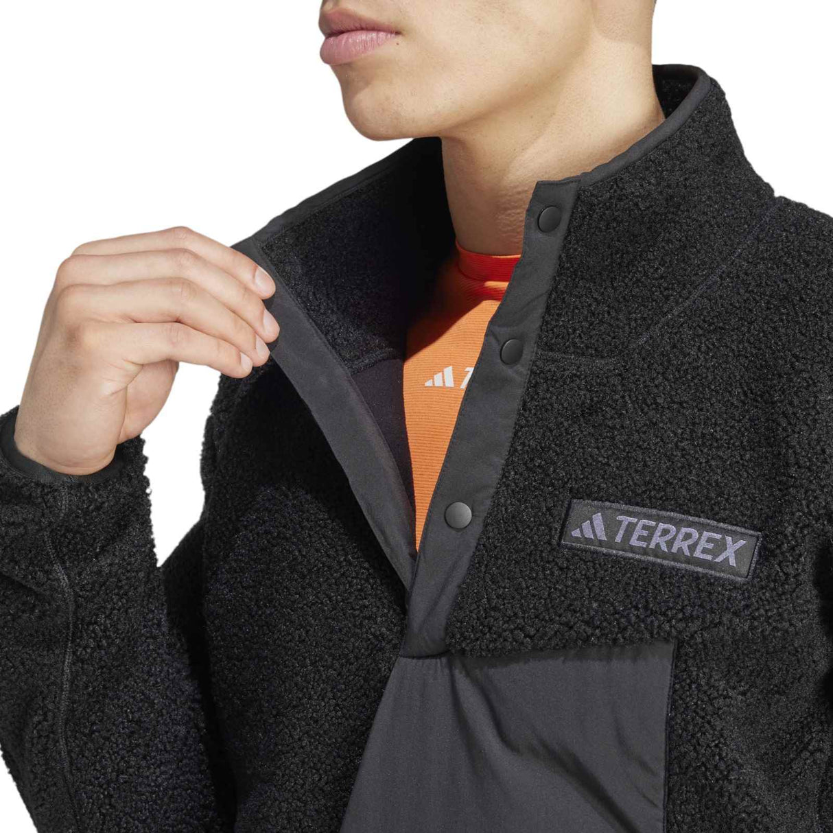 adidas Terrex Xploric High Pile Fleece Mens Pullover Jacket 