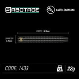 Winmau Sabotage 90% Tungsten Alloy 22G Darts