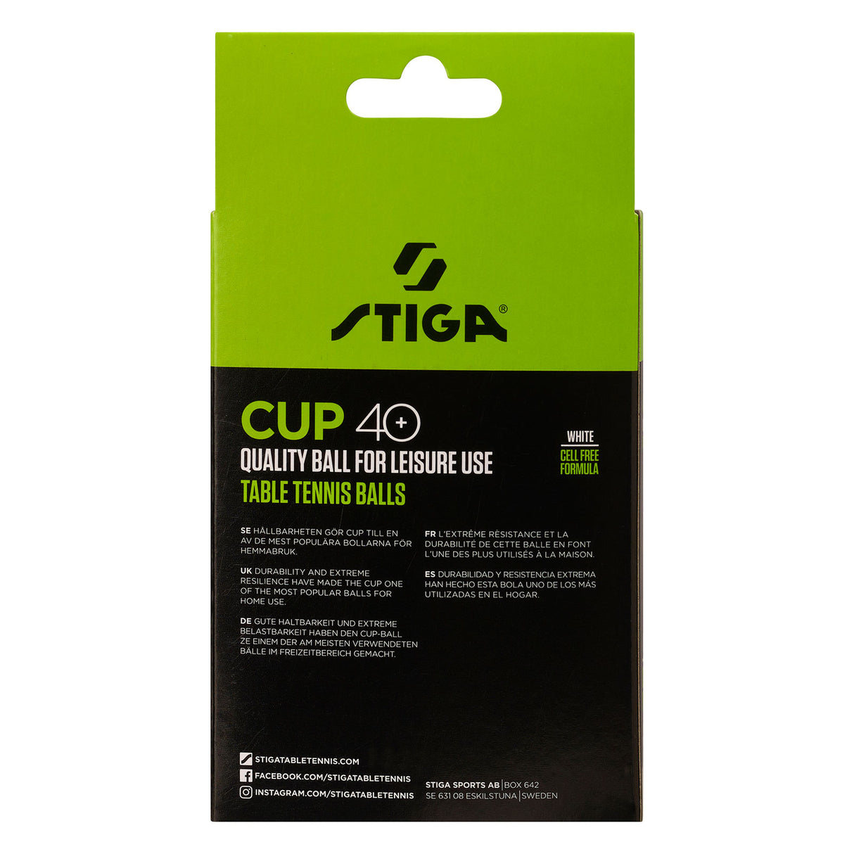 Stiga Table Tennis Ball Cup 40+ 12-pack