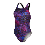 Speedo Allover Digital Leaderback Womens Swimsuit