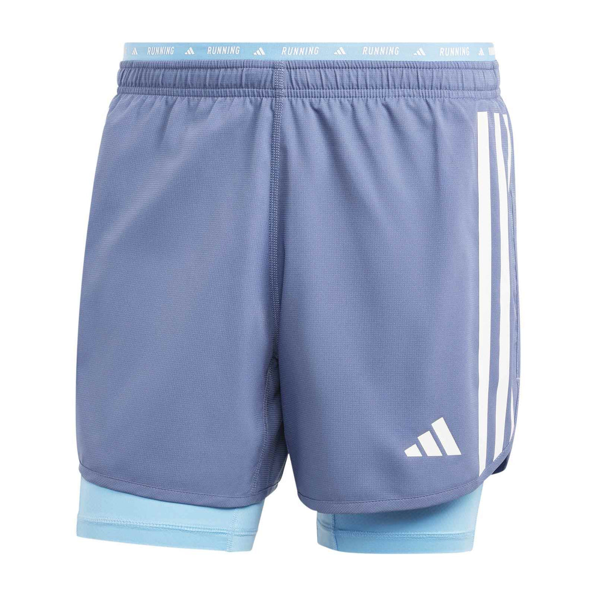 adidas Own-The-Run 3-Stripes 2-in-1 Mens Shorts
