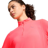 Puma Run Favorite 1/4 Zip Womens Long Sleeved Running Top