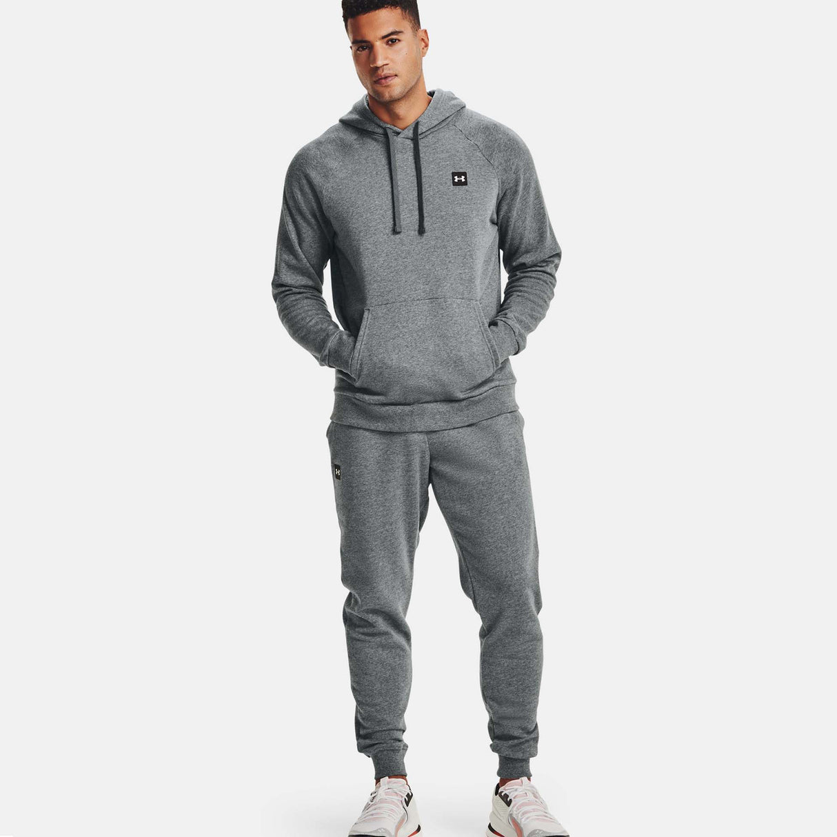 UA Rival Fleece Joggers Mens Pitch Grey