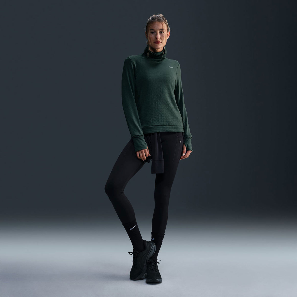 Nike Therma-FIT Swift Womens Turtleneck Running Top