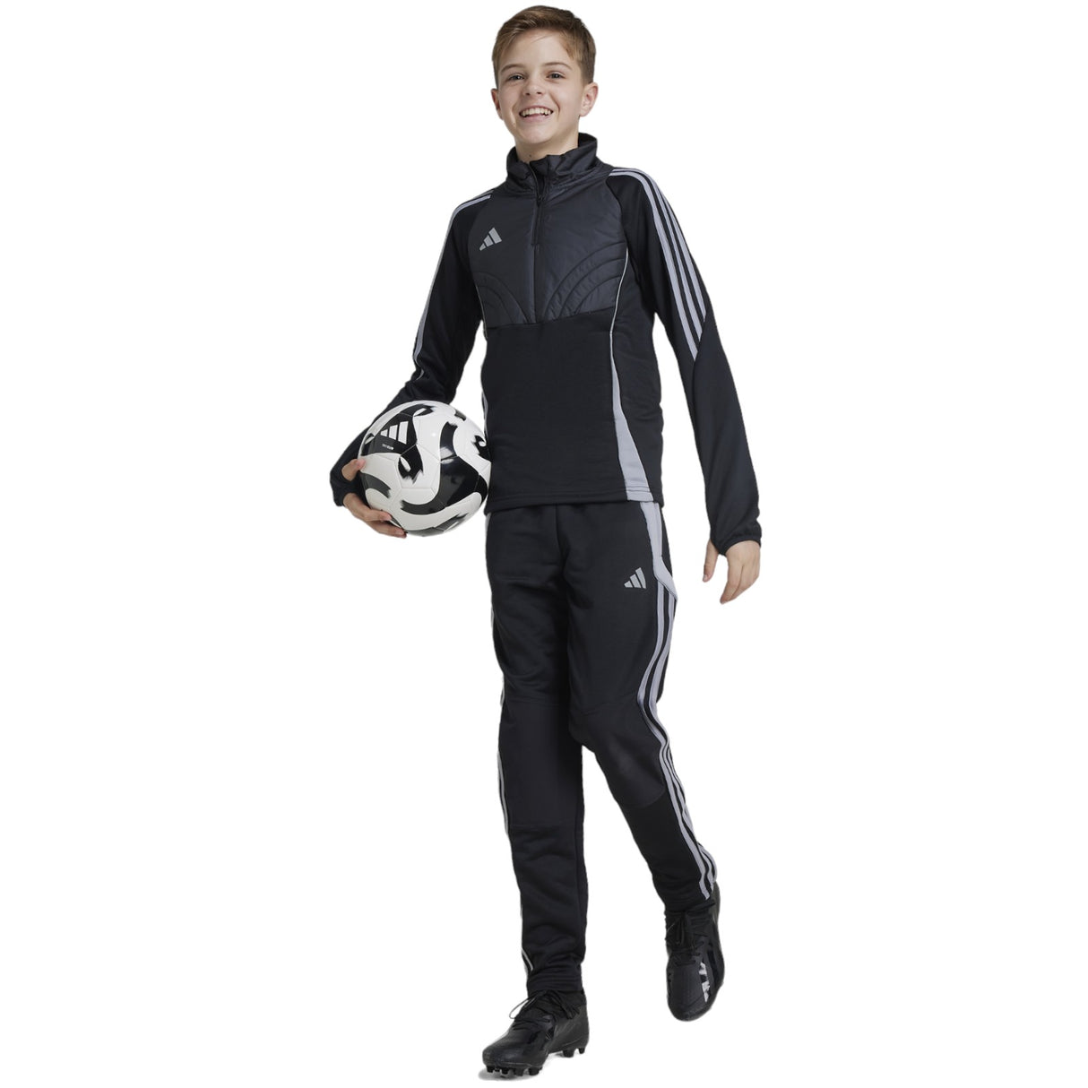 adidas Tiro 2024/25 Winterized Kids Quarter-Zip Football Training Top