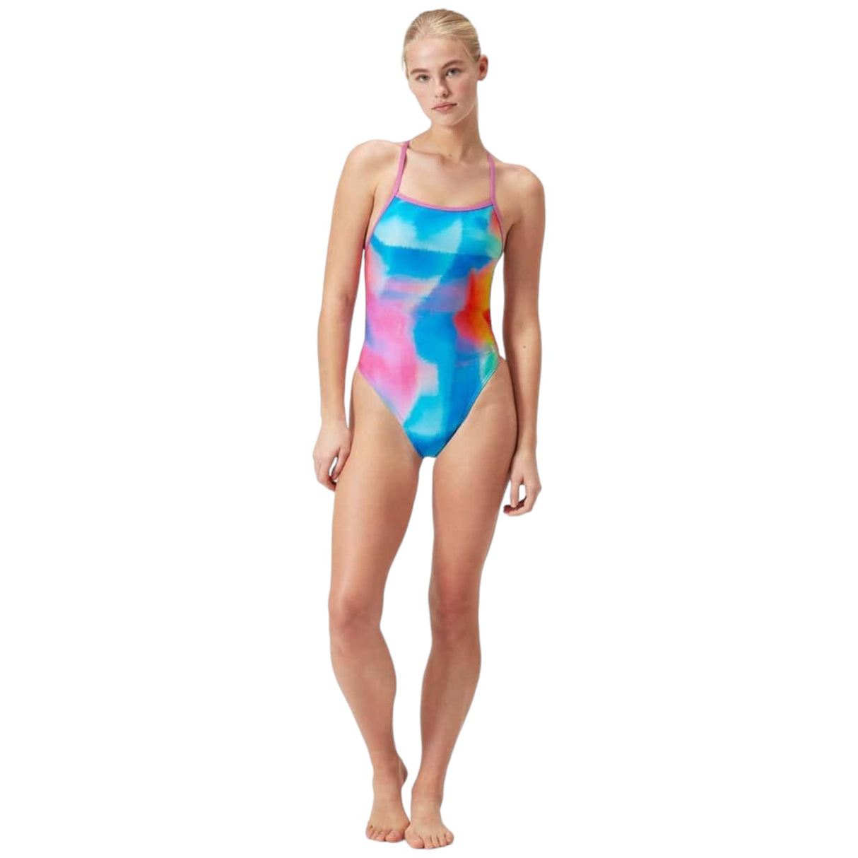 Speedo Allover Digital Vback Womens Swimsuit